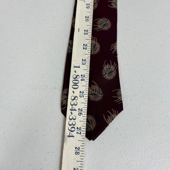 Giorgio Armani Cravatte Tie Mens Burgundy 55"X3.5"Made In Italy Vintage - Picture 12 of 12